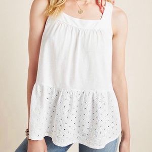 ANTHROPOLOGIE Eyelet Tank Top